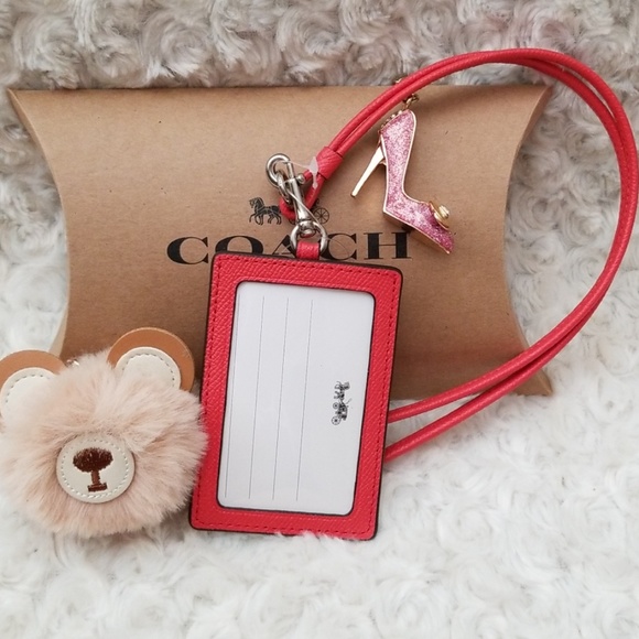 Coach Berry Print Badge Holder  ~ RARE - Picture 3 of 4